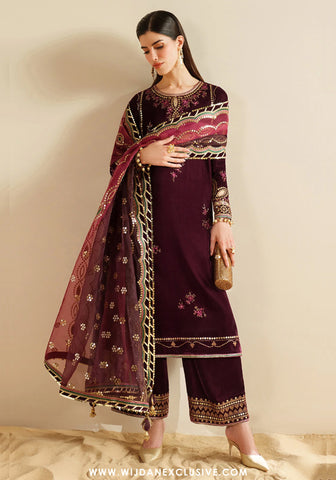Jazmin Unstitched Velvet Embroidered Formal Vogue - 2025 VVF D-04 Jazmin Unstitched Velvet Embroidered Formal Vogue - 2025 VVF D-04