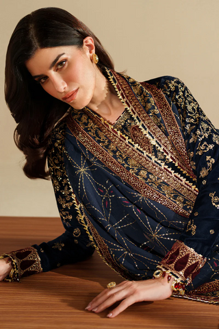 Jazmin Unstitched Velvet Embroidered Formal Vogue - 2025 VVF D-07 Jazmin Unstitched Velvet Embroidered Formal Vogue - 2025 VVF D-07