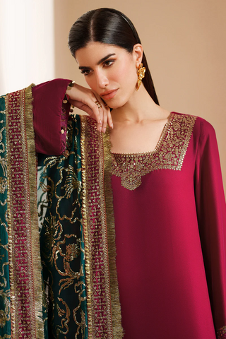 Jazmin Unstitched Velvet Embroidered Formal Vogue - 2025 VVF D-09 Jazmin Unstitched Velvet Embroidered Formal Vogue - 2025 VVF D-09
