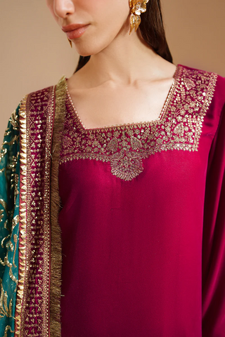 Jazmin Unstitched Velvet Embroidered Formal Vogue - 2025 VVF D-09 Jazmin Unstitched Velvet Embroidered Formal Vogue - 2025 VVF D-09