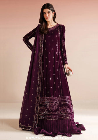 Jazmin Unstitched Velvet Embroidered Formal Vogue - 2025 VVF D-01 Jazmin Unstitched Velvet Embroidered Formal Vogue - 2025 VVF D-01