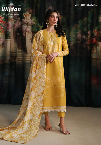 Zarif Raw Silk Collection'24 ZRF RW-06 AZAL Zarif Raw Silk Collection'24 ZRF RW-06 AZAL