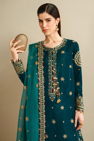 Jazmin Unstitched Velvet Embroidered Formal Vogue - 2025 VVF D-08 Jazmin Unstitched Velvet Embroidered Formal Vogue - 2025 VVF D-08