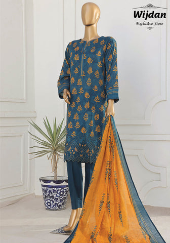 HZ Asasa Embroidered Digital Printed Lawn Collection'25 D-08 HZ Asasa Embroidered Digital Printed Lawn Collection'25 D-08