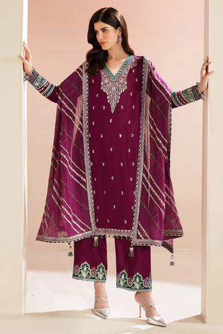 Jazmin Unstitched Velvet Embroidered Formal Vogue - 2025 VVF D-06 Jazmin Unstitched Velvet Embroidered Formal Vogue - 2025 VVF D-06