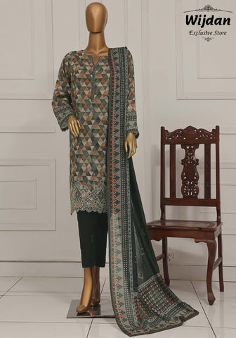 HZ Asasa Embroidered Digital Printed Lawn Collection'25 D-09 HZ Asasa Embroidered Digital Printed Lawn Collection'25 D-09