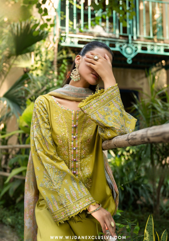 Rua by Casual Lite | Stitched Pre Fall Linen Drop-II Collection - 2025 (OLIVE MUSTARD) Rua by Casual Lite | Stitched Pre Fall Linen Drop-II Collection - 2025 (OLIVE MUSTARD)