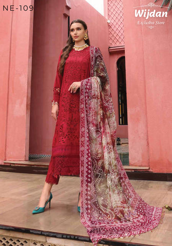 Nureh Bazar Unstitched Schiffli Lawn Collection'25 NE-109