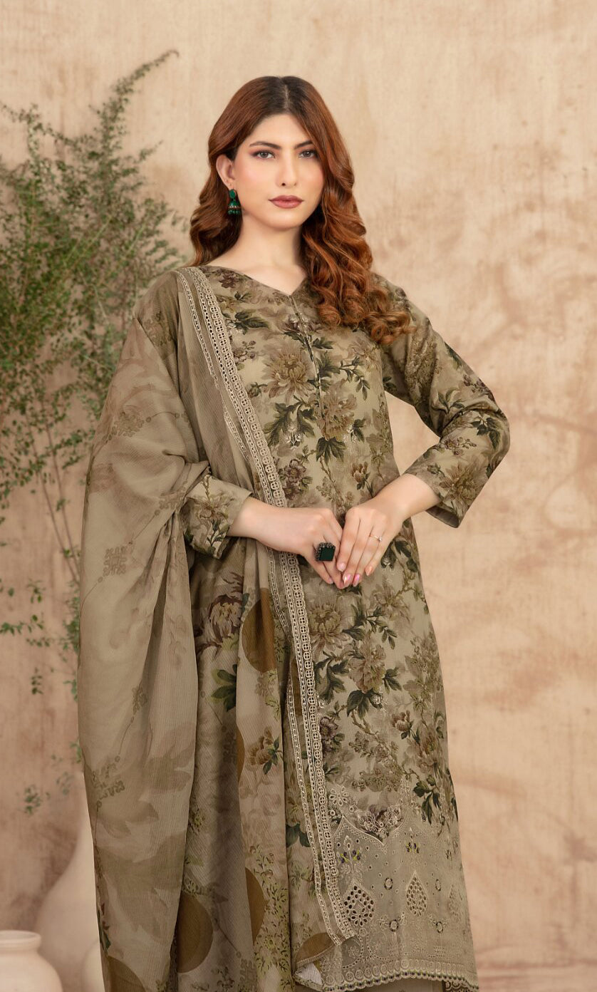 Merrachi by Tawakkal | Unstitched Embroidered Fancy Lawn Collection – 2026 (D-10)