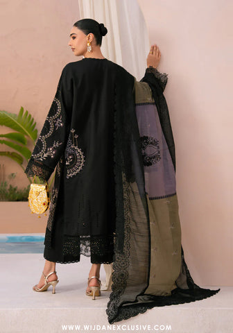 Amani by Marjjan | Unstitched Embroidered Viscose Winter Collection - 2025 MSV-01-A (BLACK)