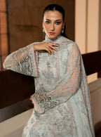 Lazawal by Lamisah | Unstitched Embroidered Formal Chiffon Collection - 2026 (MINT MIRAGE)