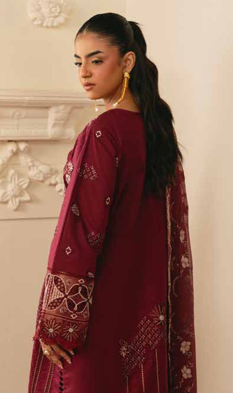 Elsa by Marjjan | Unstitched Embroidered Lawn Collection - 2026 ( 213-B)