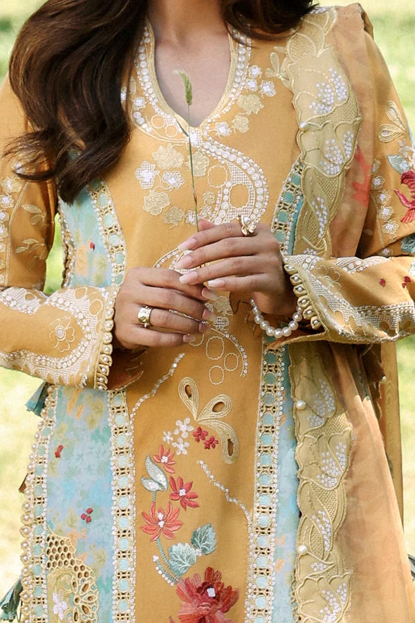 Afrozeh Unstitched Luxury Embroidered A-Lawn Edit'26 (LEIAL)