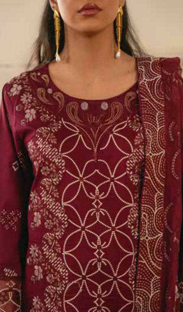 Elsa by Marjjan | Unstitched Embroidered Lawn Collection - 2026 ( 213-B)