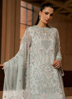 Lazawal by Lamisah | Unstitched Embroidered Formal Chiffon Collection - 2026 (MINT MIRAGE)