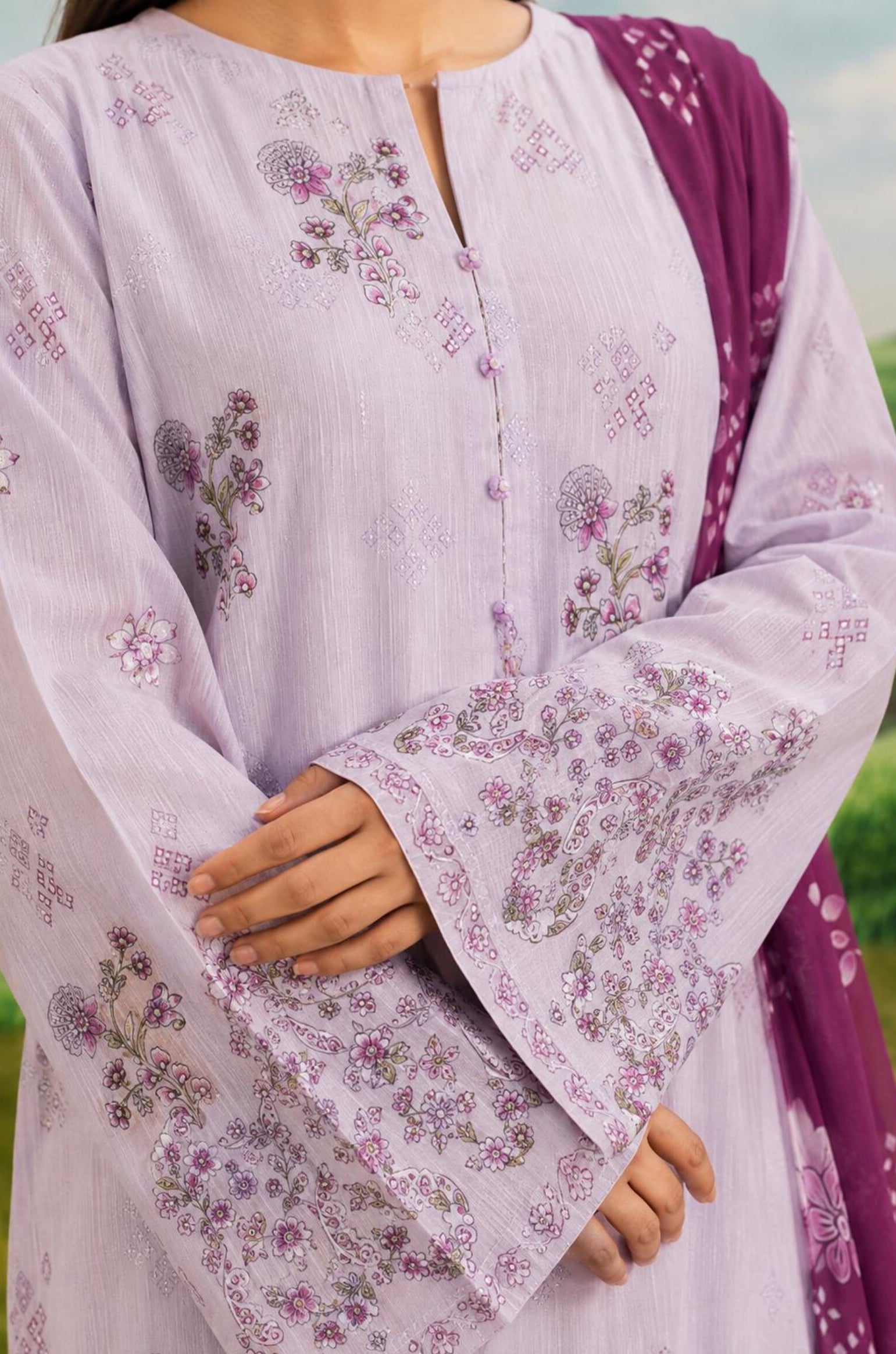 Sadabahar Stitched Printed Lawn Vol-14 Collection – 2026 (D-10)