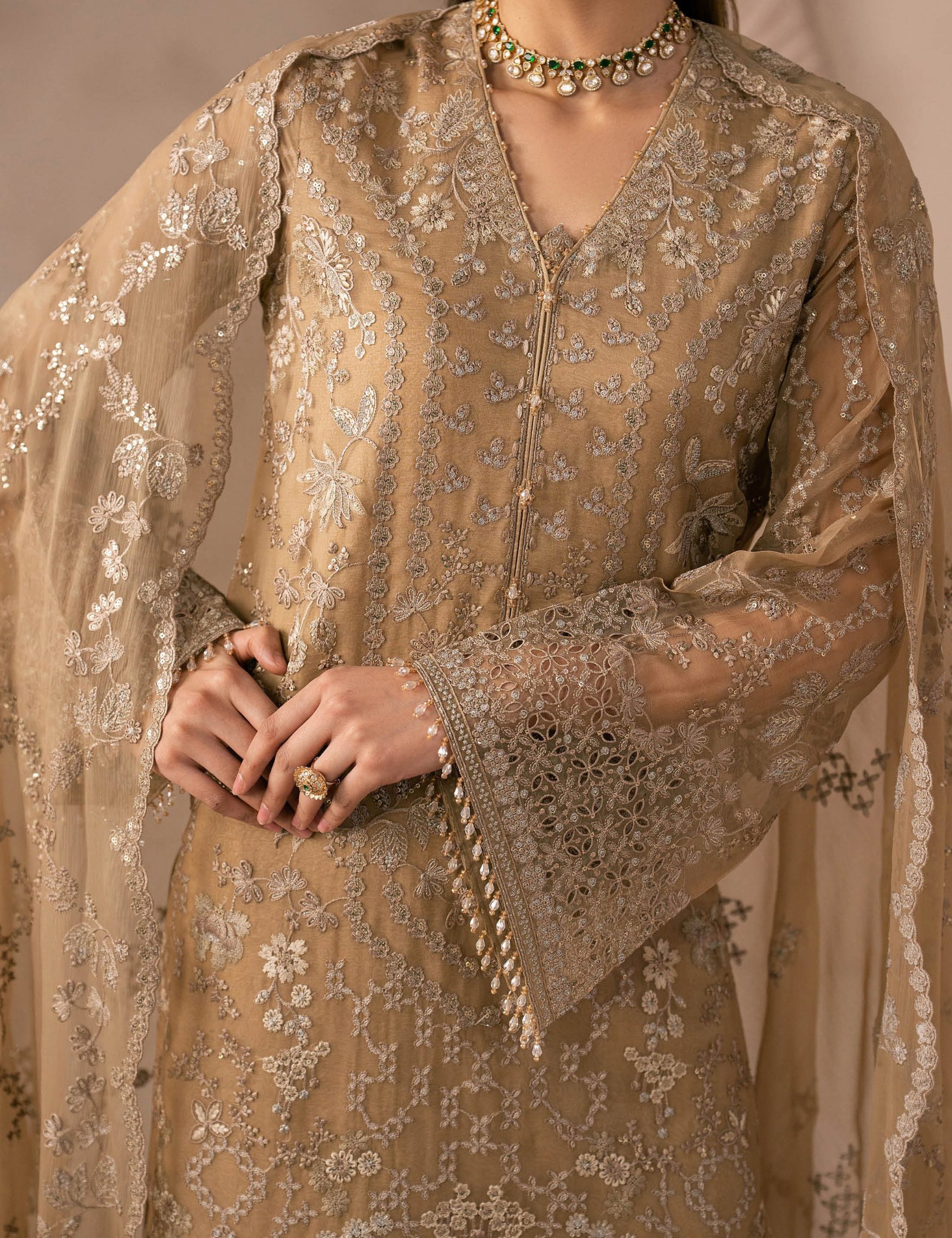Izhar e Mohabbat by Lamisah | Unstitched Formal Chiffon Collection - 2026 (GOLDEN CHARM)
