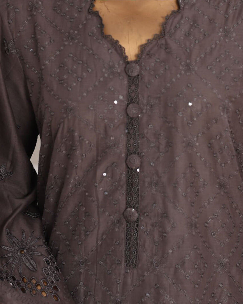 Aifa Dynasty Chikankari Unstitched Luxury Lawn Collection - 2026 (D-10)