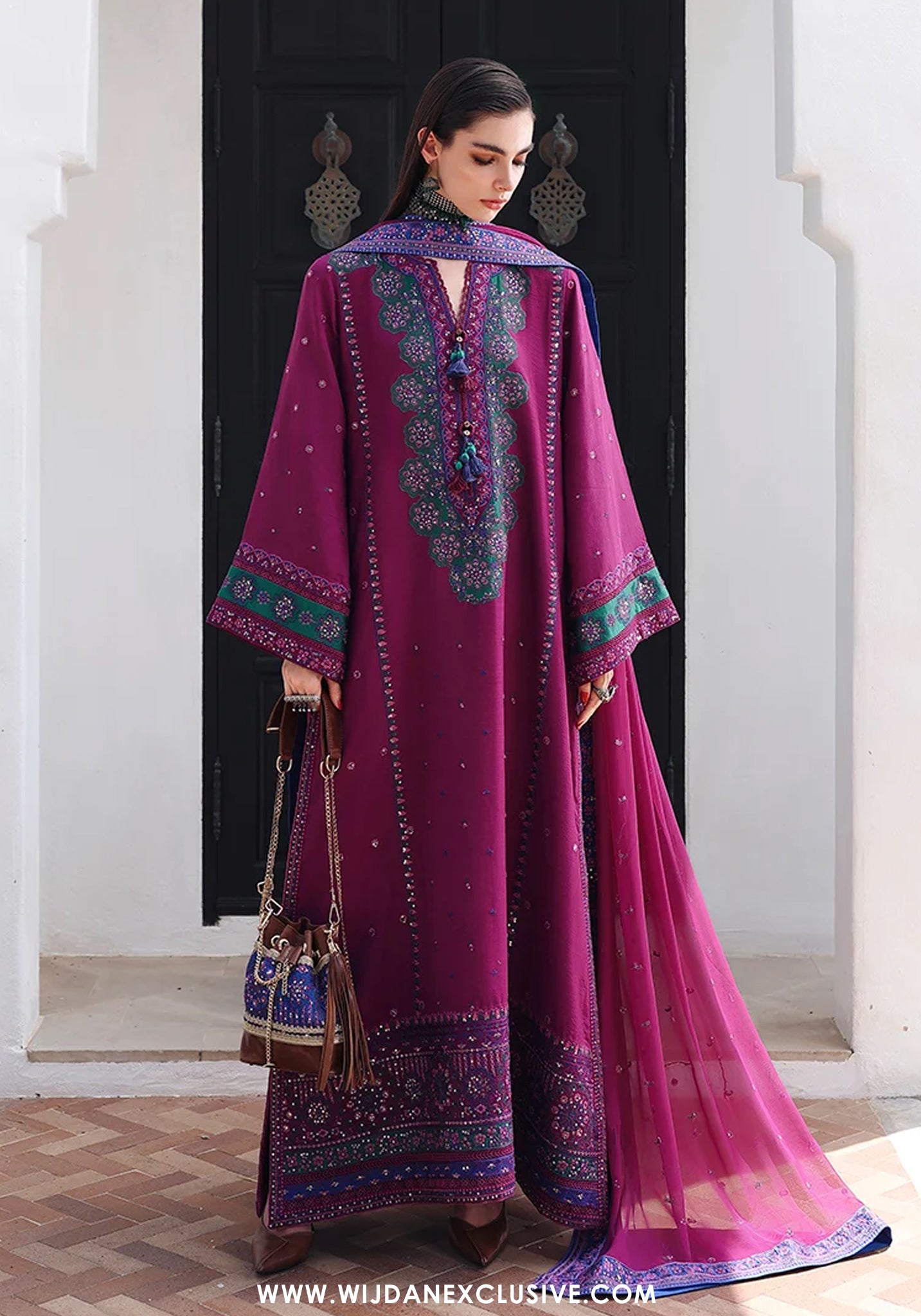 Nuvera by Mushq | Unstitched Embroidered Raw Silk Formal Collection'26 (REINA ROUGE)