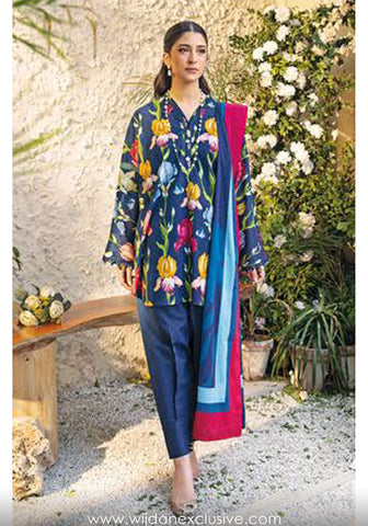Elaheh Un-Stitched Printed Lawn'25 by M.Basics D-10