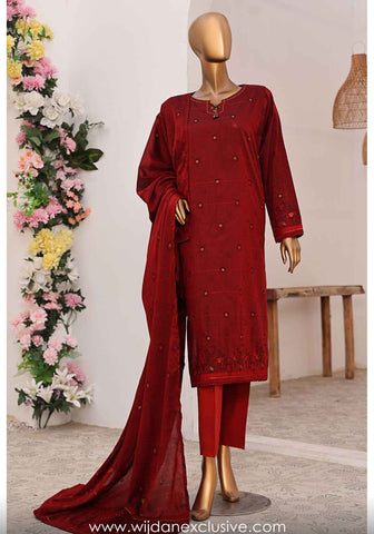 HZ Valencia Embroidered Jacquard 3pc Summer Collection'25 Vol-02 D-10
