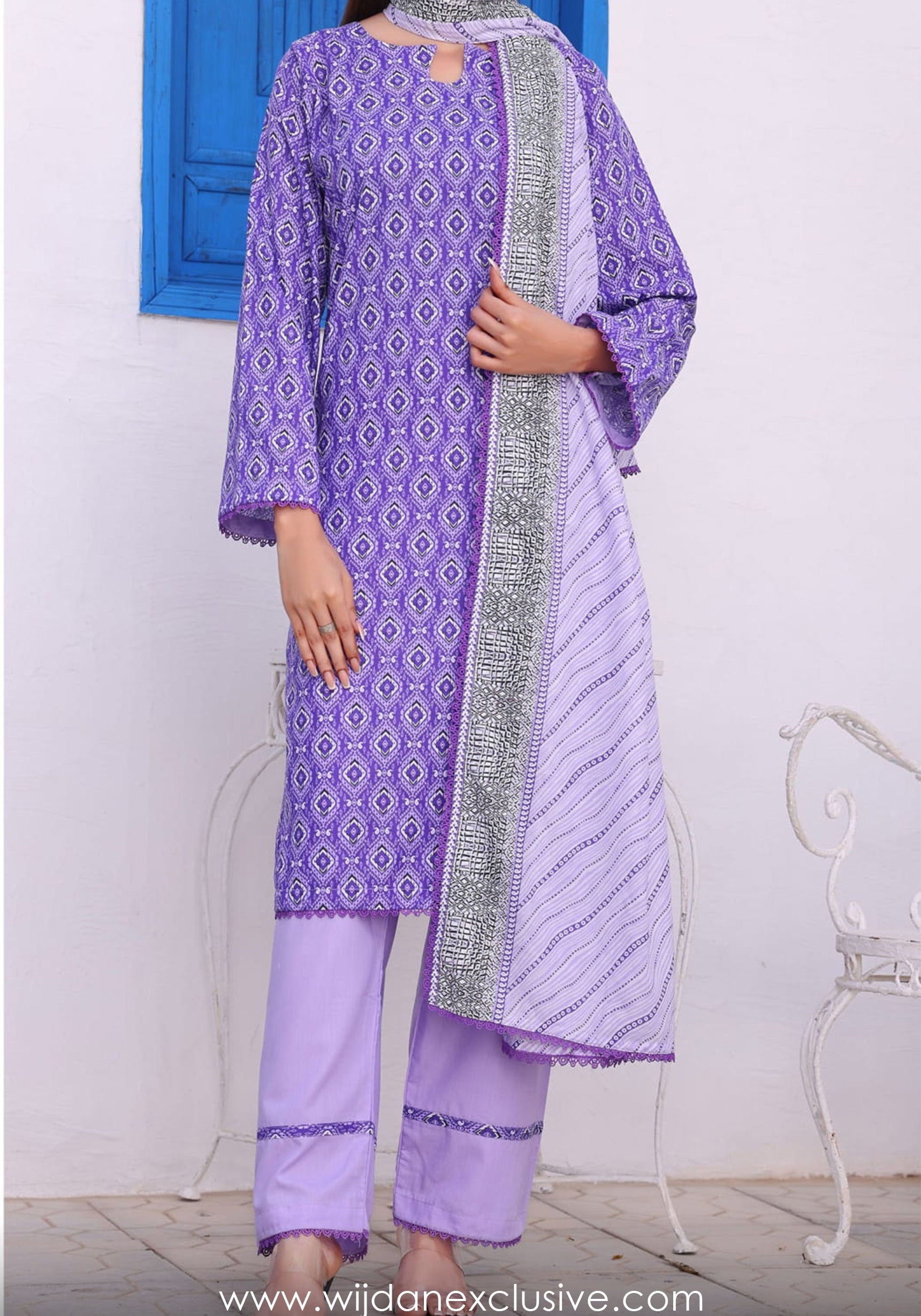 Wrinkle Free Un-Stitched Printed Collection Vol-26 by Amna Khadija D-10