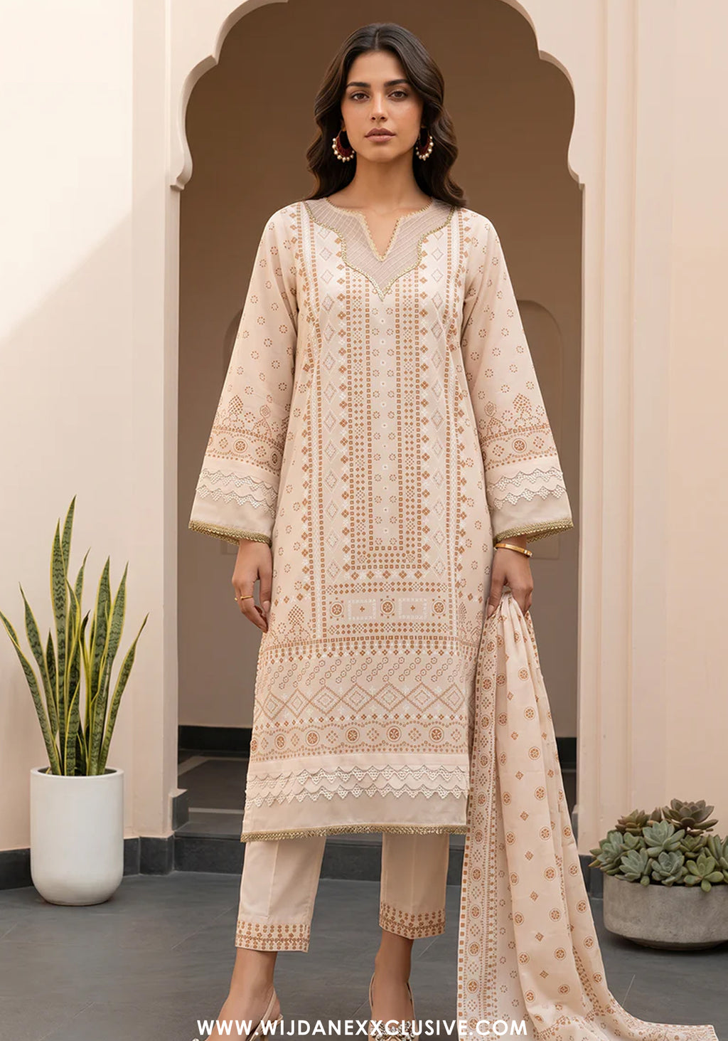 Zellburry Unstitched 3pc Printed & Embroidered Lawn Collection - 2026 (WUS-0900)