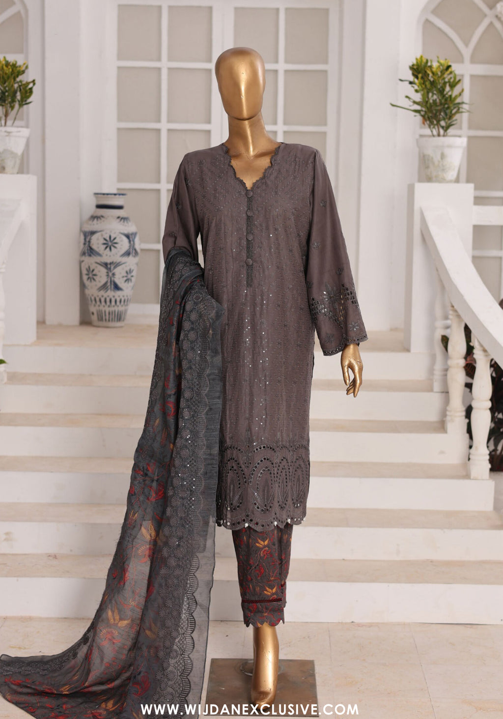Aifa Dynasty Chikankari Unstitched Luxury Lawn Collection - 2026 (D-10)