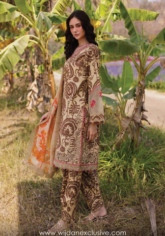 Combination Un-Stitched Lawn Collection'25 Vol-01 by Charizma D-10