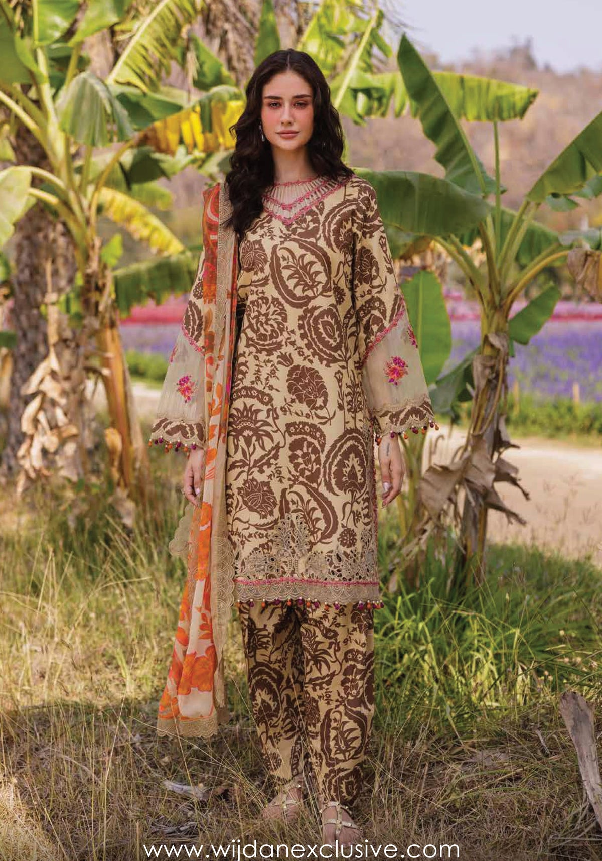 Combination Un-Stitched Lawn Collection'25 Vol-01 by Charizma D-10