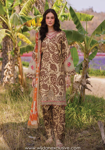 Combination Un-Stitched Lawn Collection'25 Vol-01 by Charizma D-10