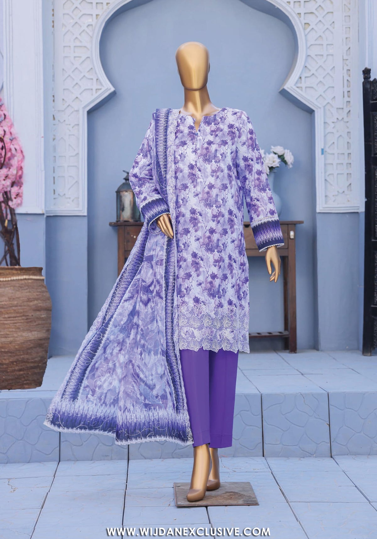 HZ Premium Unstitched Embroidered Lawn Collection - 2026 PEC-616