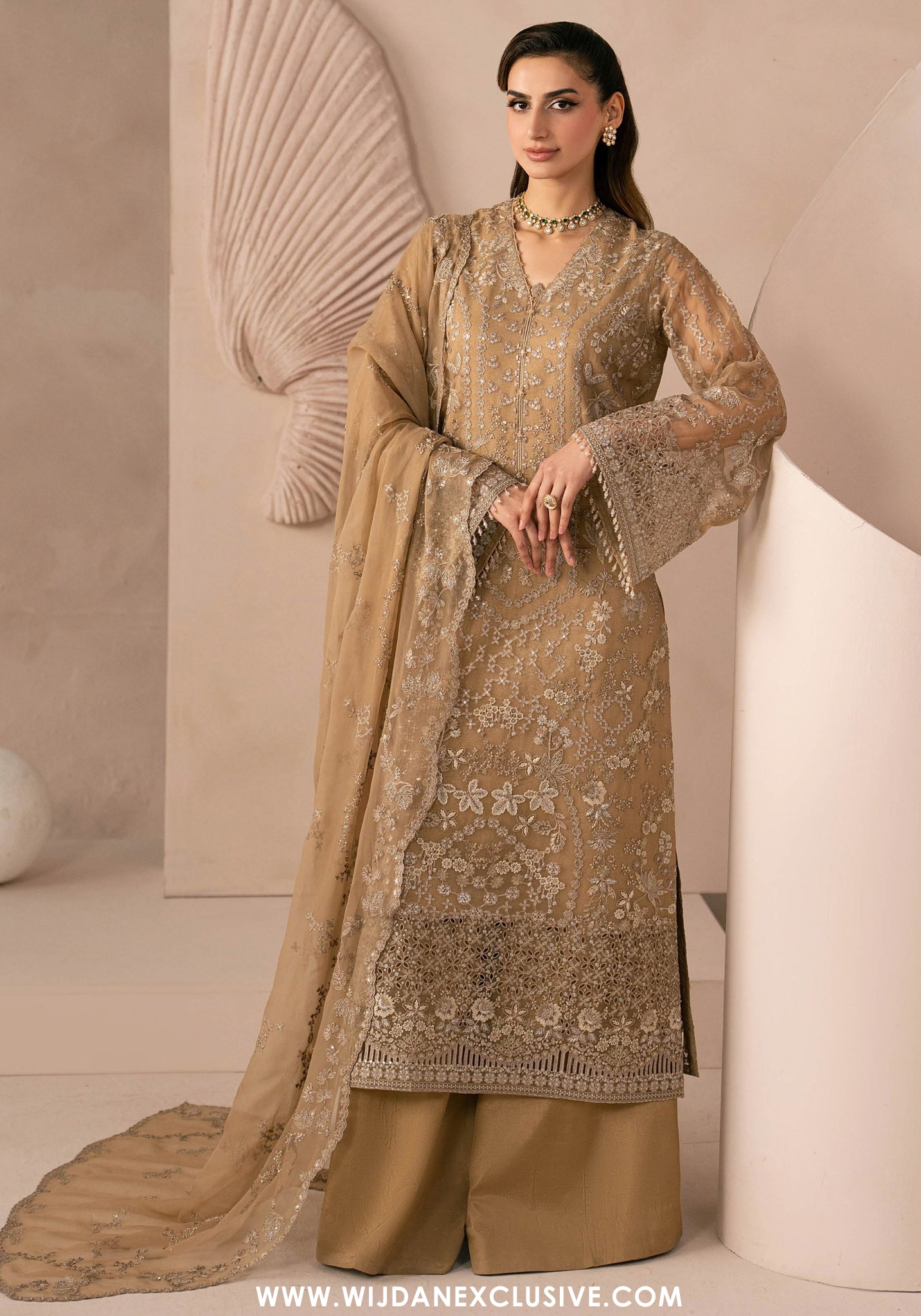 Izhar e Mohabbat by Lamisah | Unstitched Formal Chiffon Collection - 2026 (GOLDEN CHARM)