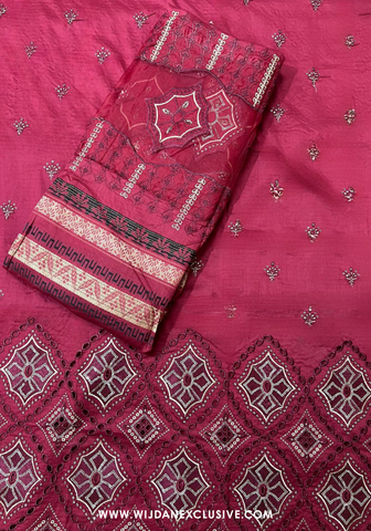 Rahat 3PC Unstitched Fancy Lawn - 2025 by Wijdan D-01