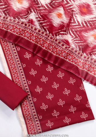 Bin Saeed Unstitched Printed Lawn Vol-I Collection - 2026 (RED)