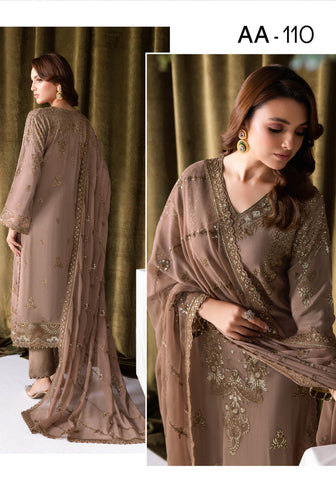 Aangan Luxury Raw Silk Collection'24 Vol-01 by Ramsha AA-110