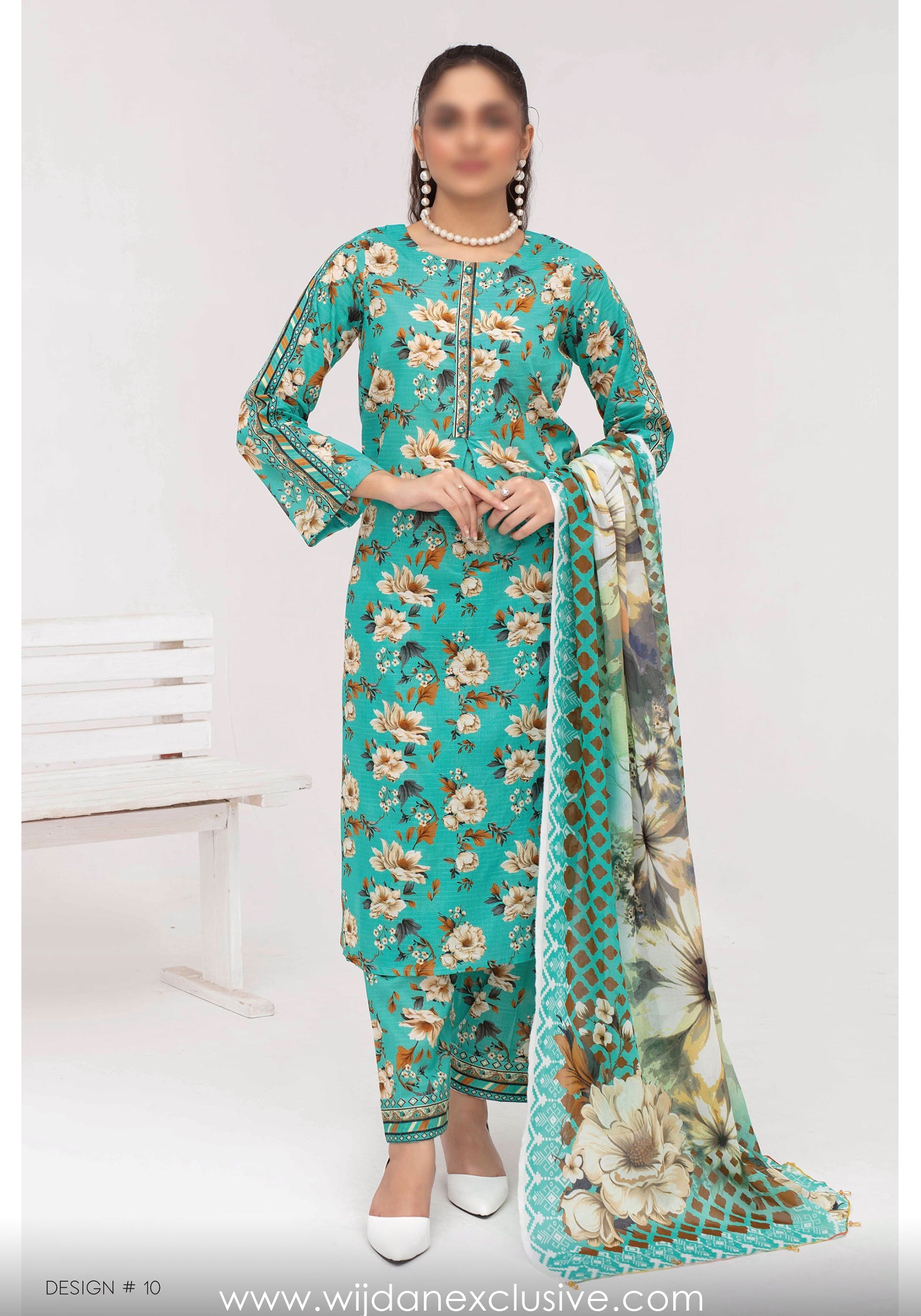 Aleezay Superior Airjet Bana Dora Lawn Collection by Fatima's D-10