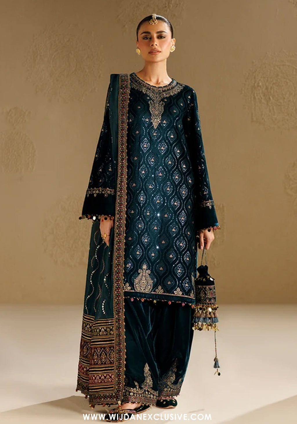 Chandni by Jazmin | Unstitched Embroidered Velvet Formal Collection - 2026 (D-02)