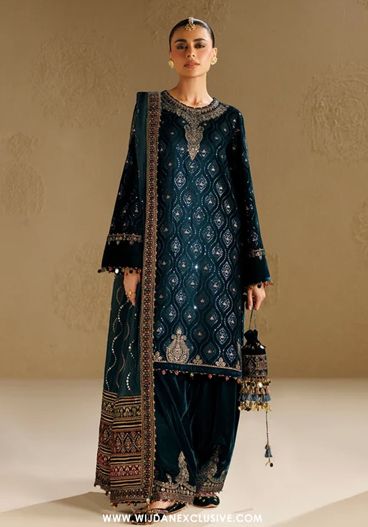 Chandni by Jazmin | Unstitched Embroidered Velvet Formal Collection - 2026 (D-02)