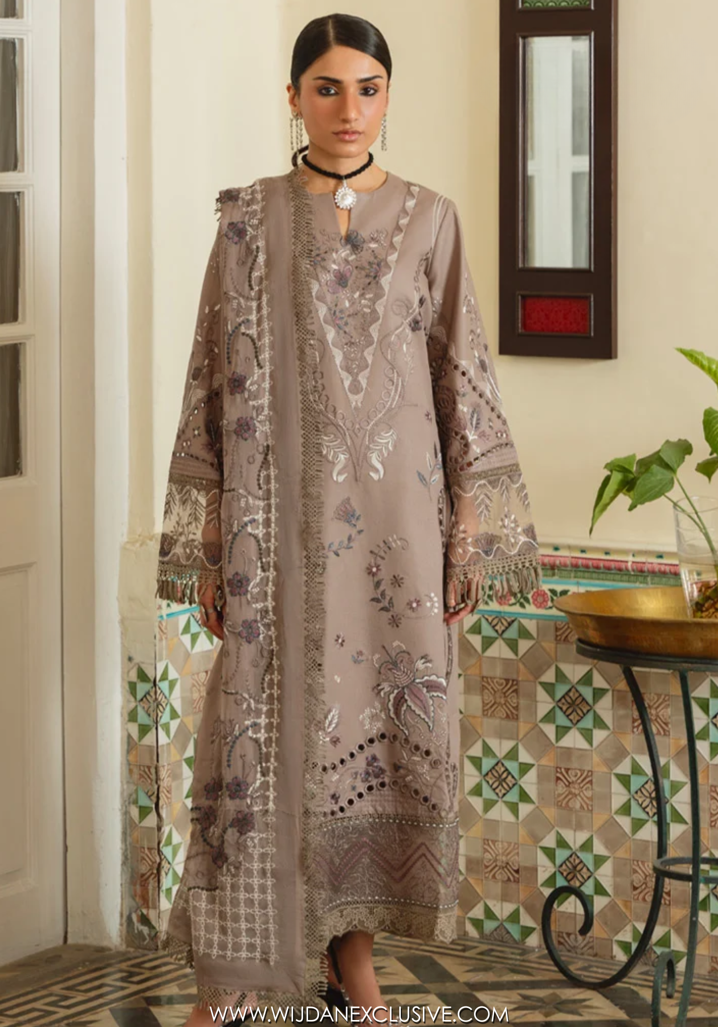 Izel by Marjjan | Unstitched Karandi Embroidered Collection - 2026 (MSK-05-B)