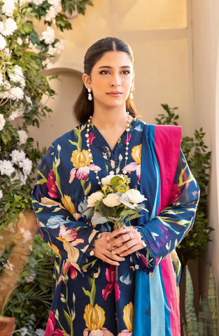 Elaheh Un-Stitched Printed Lawn'25 by M.Basics D-10