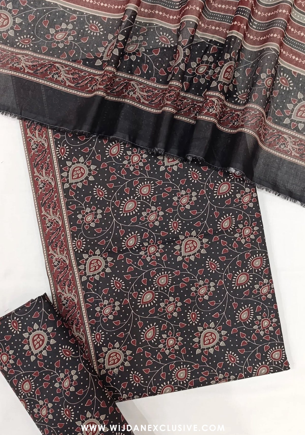 Bin Saeed Unstitched 3PC Digital Printed Cambric Collection - 2025 D-10