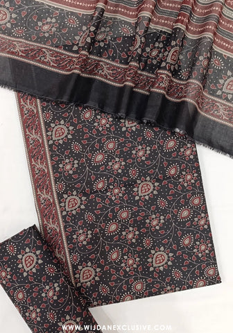 Bin Saeed Unstitched 3PC Digital Printed Cambric Collection - 2025 D-10