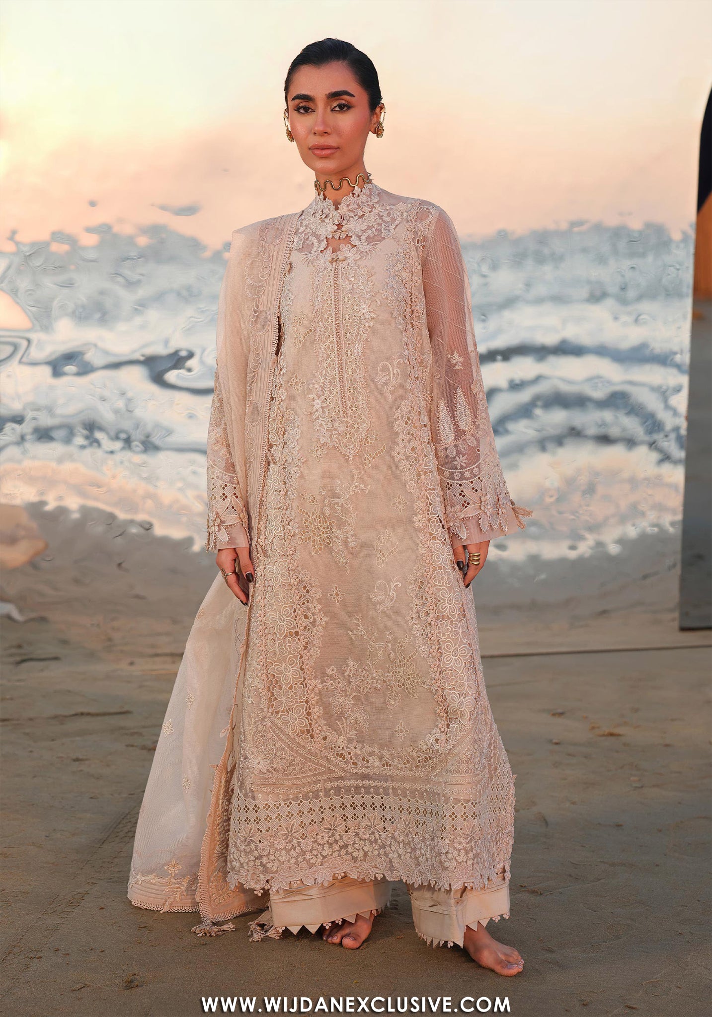 Sahil by Qalamkar | Unstitched Luxury lawn Collection - 2026 SA-15-NEHAN