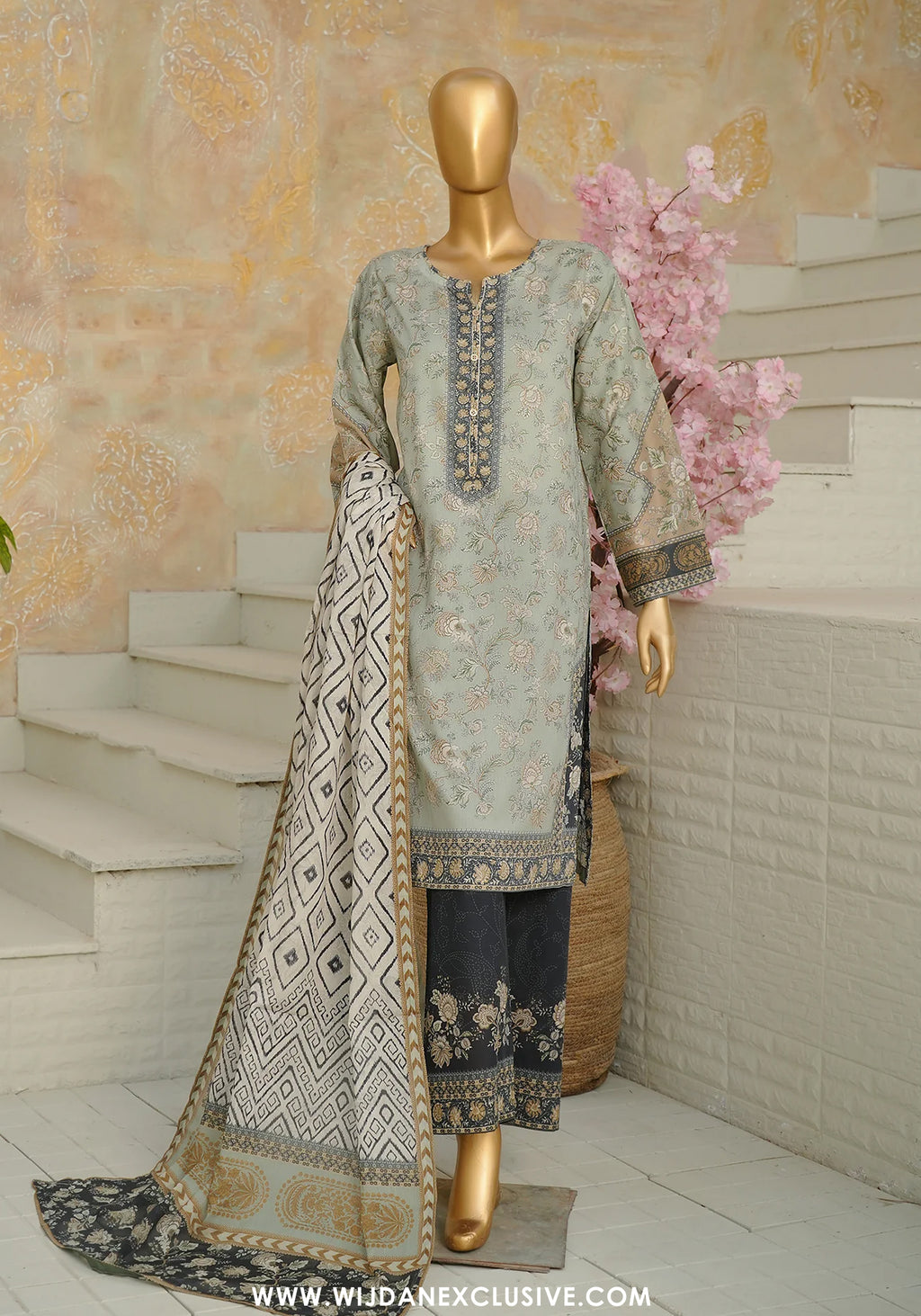 Bin Saeed Stitched Exclusive Printed Lawn Vol-08 Collection – 2026 (D-10)