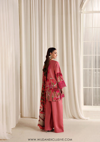 Zyrah by Naqsh | Unstitched Fall Winter Collection - 2025 PEACHY PINK - 00180