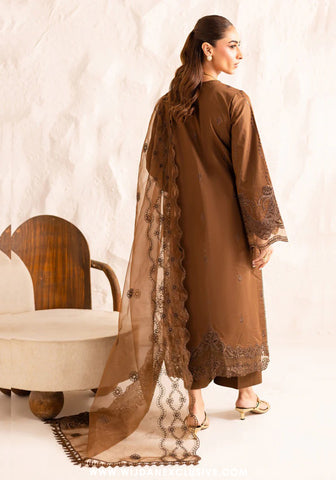 Marjjan Guzel Unstitched Embroidered Lawn Collection - 2025 SMC-206 (Brown)