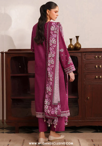 Meline by Farasha | Unstitched Premium Viscose Collection - 2025 (BERRY BLUSH)