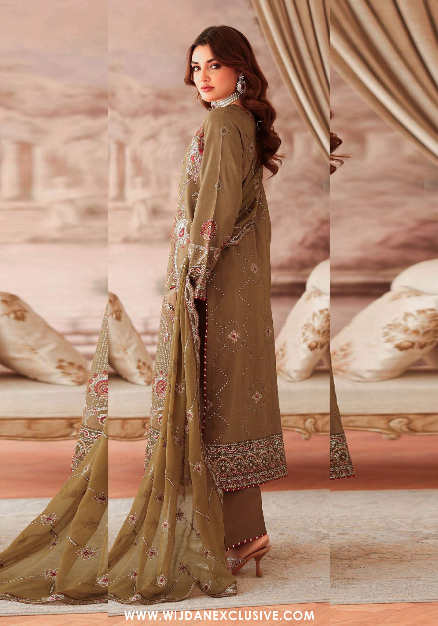 Aangan by Ramsha | Unstitched Rawsilk Vol-II Formal Collection - 2025 AA-210