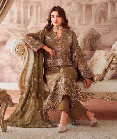 Aangan by Ramsha | Unstitched Rawsilk Vol-II Collection - 2025 AA-210